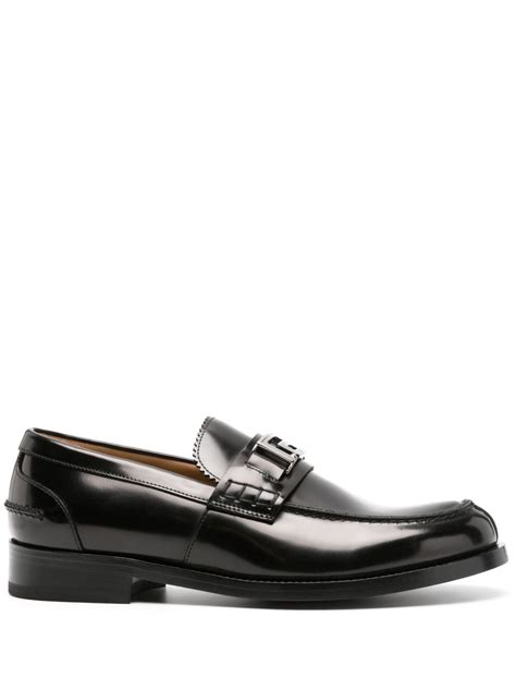 Versace Greca Patent Leather Loafers 